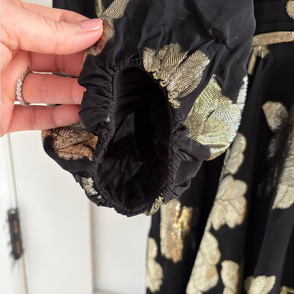 Elie Tahari Metallic Blooms Midi-Dress size S - Picture 16 of 16